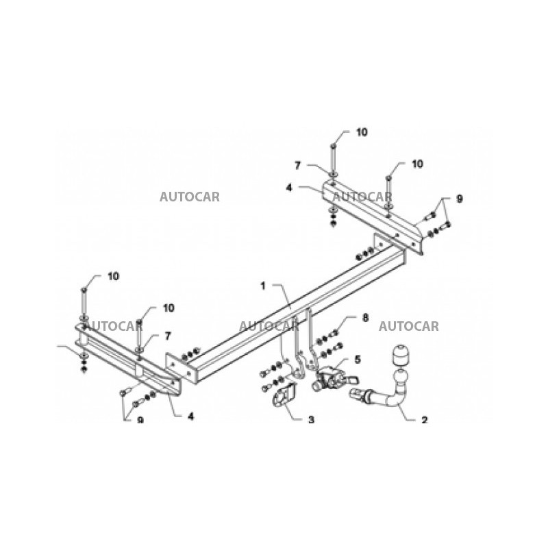 Ťažné zariadenie pre A 6 - 4 dv, Avant, quattro - skrutkový systém - od 2005 do 2007