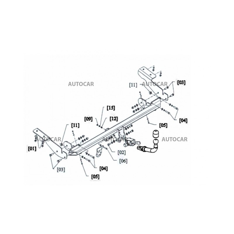 Ťažné zariadenie pre C 4 PICASSO - 5 dv, aj GRAND - skrutkový systém - od 2006 do 