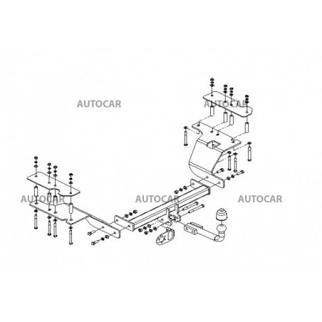 Ťažné zariadenie pre CR-V - 5dv. - automatický systém - od 2002/03 do 2006/12 Ťažné zariadenie pre CR-V - 5dv. - automatický systém - od 2002/03 do 2006/12