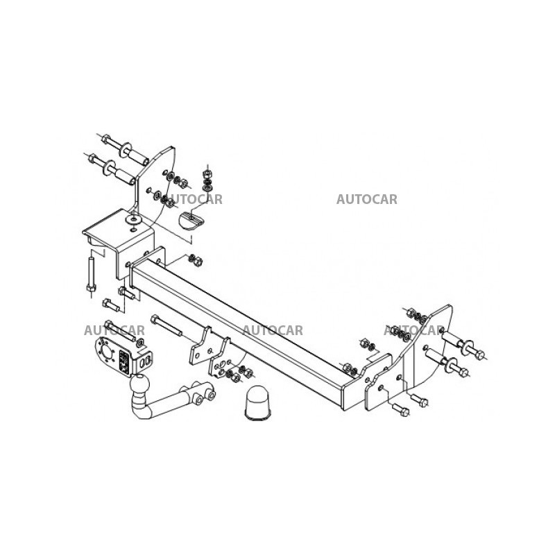 Ťažné zariadenie pre SPORTAGE - 5dv., 4WD, (K 00) - automatický systém - od 1994 do 2004