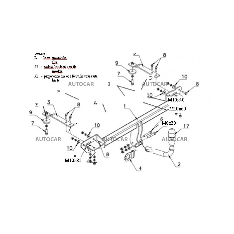 Ťažné zariadenie pre DELTA - - - automatický systém - od 2008 do 