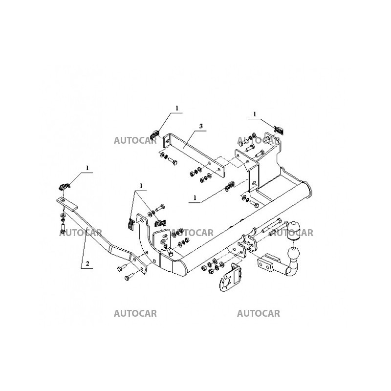Ťažné zariadenie pre Z - 5dv., VAN, (220) - skrutkový systém - od 1994 do 2006