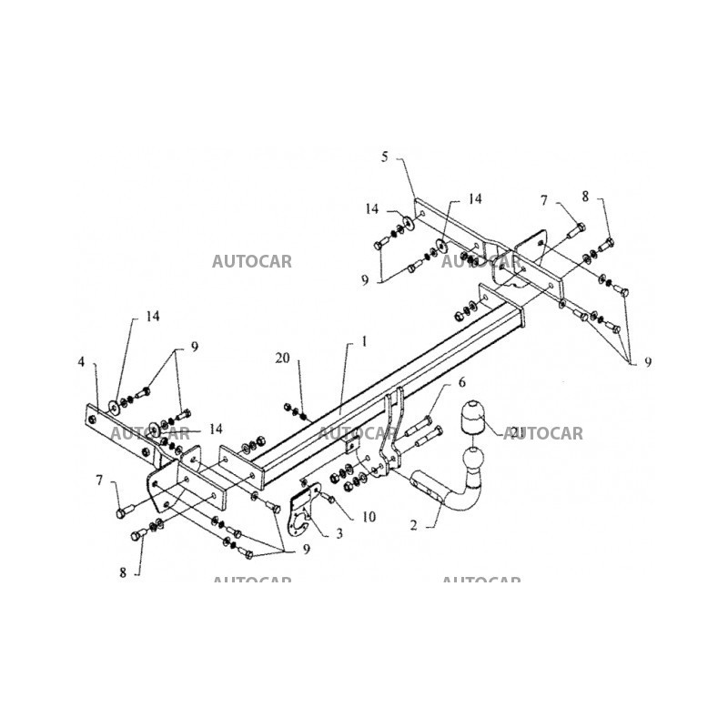 Ťažné zariadenie pre A - 5 dv W169 - automatický systém - od 2004 do 