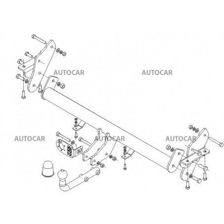 Ťažné zariadenie pre PAJERO - 5dv. ( V60,V70 ) - automatický systém - od 2000 do 2006/12 Ťažné zariadenie pre PAJERO - 5dv. ( V60,V70 ) - automatický systém - od 2000 do 2006/12