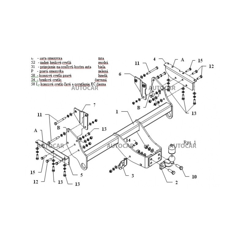 Ťažné zariadenie pre PAJERO - 3/5 dv. - automatický systém - od 2007 do 