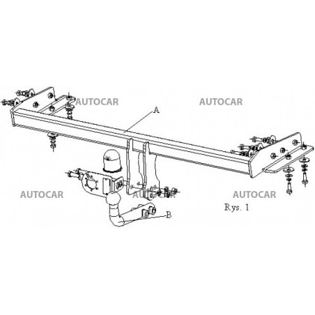 Ťažné zariadenie pre ALMERA - 4dv.(N16) - automatický systém - od 2000/03 do 2006 Ťažné zariadenie pre ALMERA - 4dv.(N16) - automatický systém - od 2000/03 do 2006