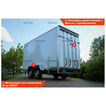 Skriňový prívesný vozík F20301518HTD s rampou Skriňový prívesný vozík F20301518HTD s rampou