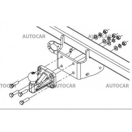 Tažné zařízení pro Fiat DUCATO - Dodávka L4, L5 - šroubový systém