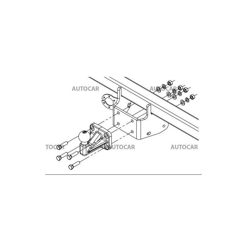 Tažné zařízení pro Peugeot BOXER - Dodávka L4, L5 - šroubový systém