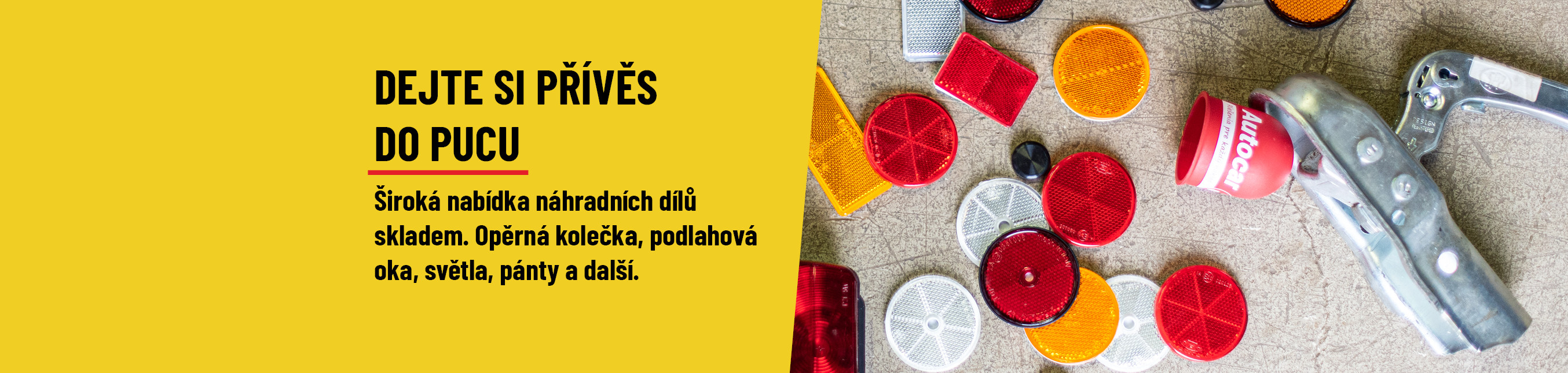 Náhradní díly na přívěsné vozíky skladem